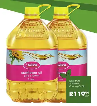 Save Save Pure Sunflower Cooking Oil 5lt offer