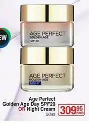 Dis-Chem L'Oreal Age Perfect Golden Age Day SPF20 Or Night Cream-50ml Each offer