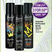Impulse Perfumed Body Spray Assorted-90ml