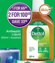 Dis-Chem Dettol Antiseptic Liquid Assorted-500ml Each offer