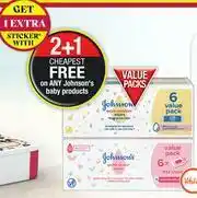 Dis-Chem Johnson's Baby Wipes Value pack (Extra Sensitive 336 Pack Or Gentle All Over 432 Wipes)-Per Pack offer