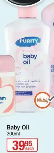 Dis-Chem Purity Baby Oil-200ml offer