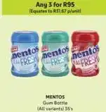 Makro Mentos - gum bottle offer