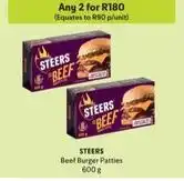 Steers - beef burger patties