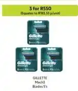 Makro Gillette - mach3 blades 5's offer