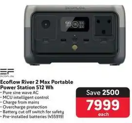 Makro Ecoflow - river 2 max portable power station 512 wh offer