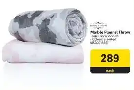 Makro Home living - marble flannel throw offer