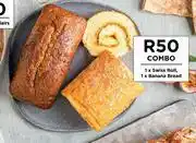 Food Lover's Market 1 x Swiss Roll, 1 x Banana Bread-Combo offer