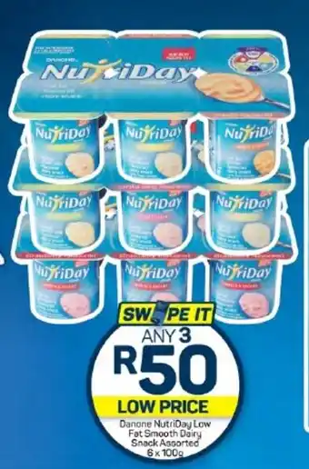 Pick n Pay Hypermarket Danone NutriDay Low Fat Smooth Dairy Snack Assorted 6x100g offer