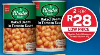 Pick n Pay Hypermarket Rhodes Baked Beans in Tomato Sauce 410g offer