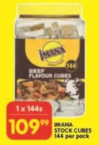 Shoprite IMANA STOCK CUBES 144 per pack offer