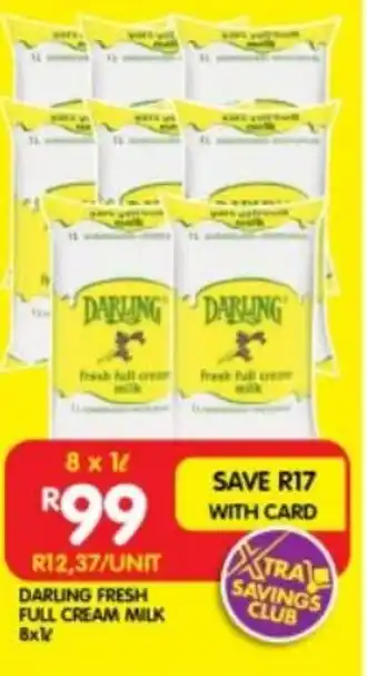 Shoprite DARLING FRESH FULL CREAM MILK offer