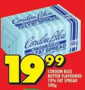 Shoprite CORDON BLEU BUTTER FLAVOURED 70% FAT SPREAD 500g offer