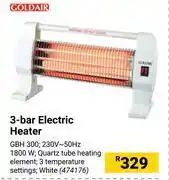 Builders Warehouse Goldair 3 Bar Electric Heater offer