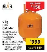 Builders Warehouse Alva 9Kg Gas Cylinder offer