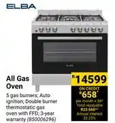 Builders Warehouse Elba All Gas Oven offer