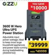 Builders Warehouse Gizzu 3600W Hero Ultra UPS Power Station offer