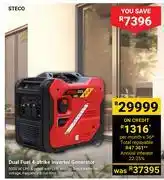 Builders Warehouse Steco Dual Fuel 4 Strike Inverter Generator offer