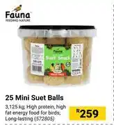 Fauna 25 Mini Suet Balls