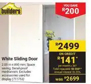 Builders Warehouse Builders White Sliding Door 711753 offer