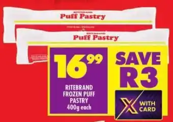 Shoprite RITEBRAND FROZEN PUFF PASTRY offer