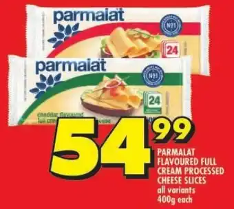 PARMALAT FLAVOURED FULL CREAM PROCESSED CHEESE SLICES offer at Shoprite