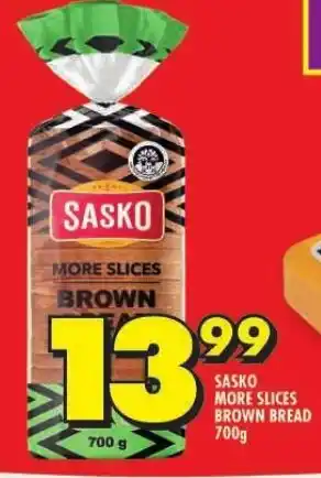 Shoprite SASKO MORE SLICES BROWN BREAD offer