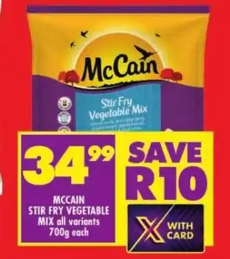 Shoprite MCCAIN STIR FRY VEGETABLE MIX all variants 700g each offer