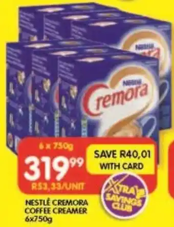 Shoprite NESTLÉ CREMORA COFFEE CREAMER 6x750g offer