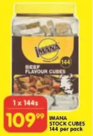 Shoprite IMANA STOCK CUBES 144 per pack offer