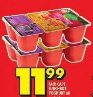 Shoprite FAIR CAPE LUNCHBOX YOGHURT offer