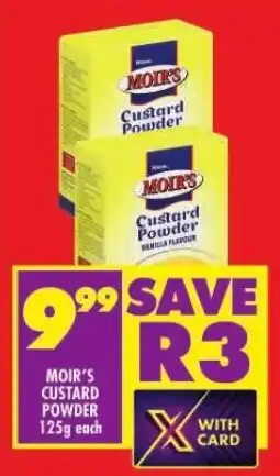 Moir's Custard Powder 125g each