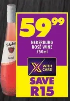 Shoprite NEDERBURG ROSE WINE 750ml offer