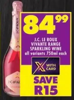 Shoprite J.C. LE ROUX VIVANTE RANGE SPARKLING WINE offer