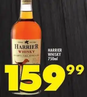 Shoprite HARRIER WHISKY 750ml offer