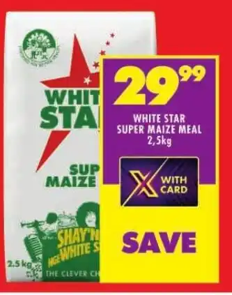 Shoprite WHITE STAR SUPER MAIZE MEAL 2,5kg offer