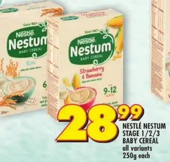 Shoprite NESTLÉ NESTUM STAGE 1/2/3 BABY CEREAL all variants offer