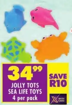 Shoprite JOLLY TOTS SEA LIFE TOYS 4 per pack offer