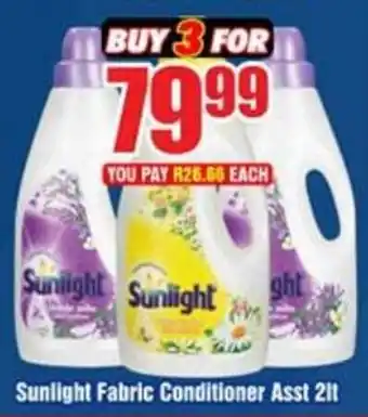 Three Star Cash and Carry Sunlight Fabric Condiioner Asst 2lt offer