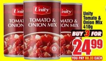 Unity Tomato & Onion Mix 410g