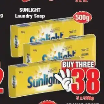 Boxer Sunlight Laundry Sop 3 x 500g offer