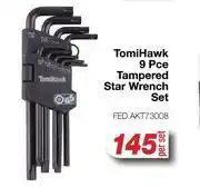 AutoZone TomiHawk 9Pce Tampered Star Wrench Set FED.AKT73008-Per Set offer