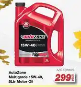 AutoZone Auto Zone Multigrade 15W-40 Motor Oil AZC.15W405L-5Ltr offer