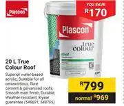 Builders Warehouse Plascon True Colour Roof-20Ltr offer