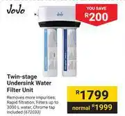 Builders Warehouse JoJo Twin-Stage Undersink Water Filter Unit offer