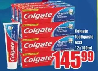 Three Star Cash and Carry Colgate Toothpaste Asst 12x100ml offer