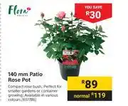 Builders Warehouse Flora 140mm Patio Rose Pot offer