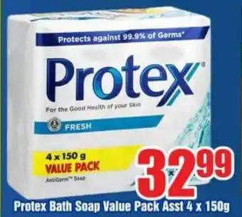 Three Star Cash and Carry Protex Bath Soap Value Pack Asst 4x150g offer