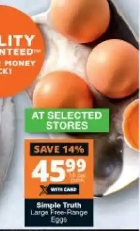 Checkers Liquor Shop Simple Truth Large Free-Range Eggs offer