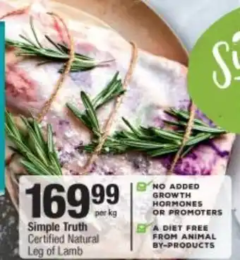 Simple Truth Certified Natural Leg of Lamb